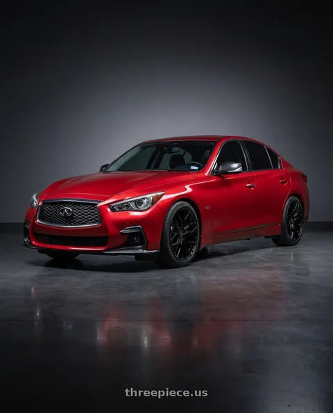 2022 INFINITI Q50 with F1R FS3 5x114 19x8.5 +35 Gloss Black wheels