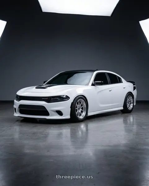 2021 Dodge Charger with ESR Wheels CS12 5x115 18x8.5 +35 Hyper Silver wheels