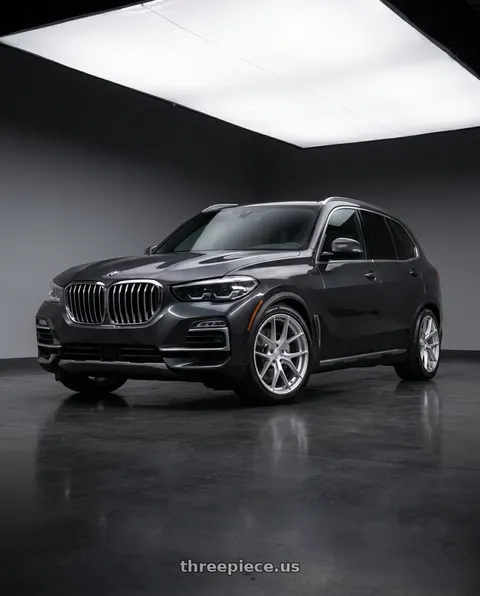 2020 BMW X5 with Aodhan AFF7 5x112 18x8.5+35 Gloss Silver Machined Face wheels