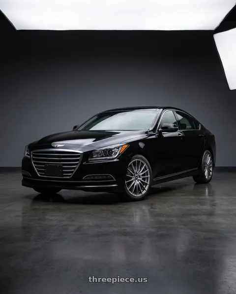 2016 Hyundai Genesis 3.8 with Platinum 465G Reprisal 5x114.3 19x8.5 +40 Bright Graphite wheels