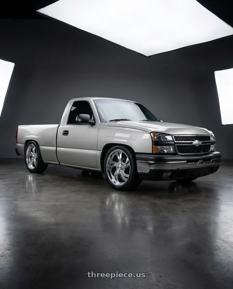 2006 Chevrolet Silverado 1500 with US Mag 1PC KOMPRESSOR 5 5x127 20x8 +1 Polished wheels