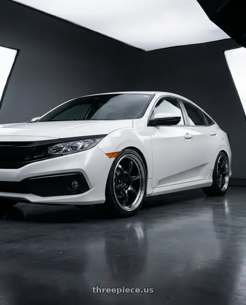 2019 Honda Civic with Advan Racing RG-D2 5x114.3 18x8.5 +37 MACHINING & BLACK GUNMETALLIC wheels