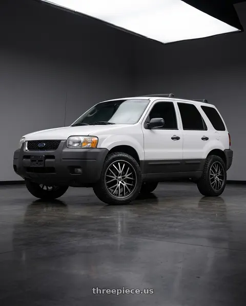 2005 Ford Escape XLS with WHITE DIAMOND w530 5x114.3 20x8.5+35 BLACK / MACHINED wheels