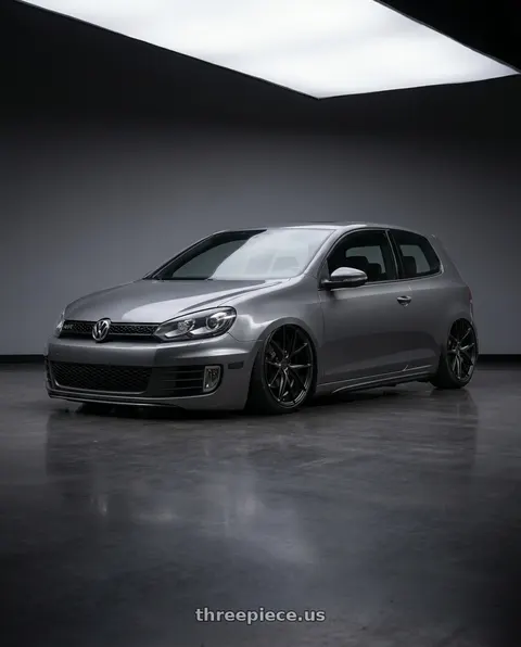 2013 Volkswagen GTI with Niche 1PC M117 MISANO 5X112 18X8 +30 MATTE BLACK wheels