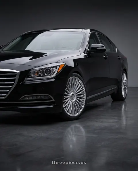 2016 Hyundai Genesis 3.8 with TIS Motorsports 507S 5x114.3/5X120 18x8 +35 Gloss Silver wheels
