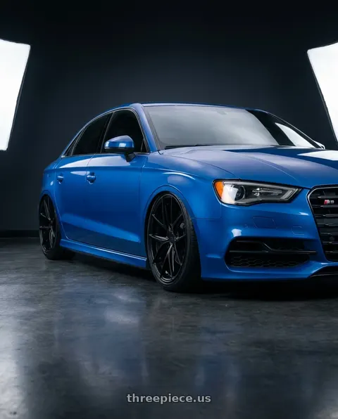 2019 Audi S3 with Niche 1PC M117 MISANO 5X112 18X8 +30 MATTE BLACK wheels