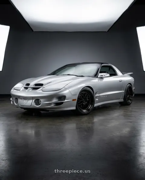 2001 Pontiac Firebird Trans Am with Aodhan DS08 5x100 18x9.5+35 Gloss Black W /Gold Rivets wheels