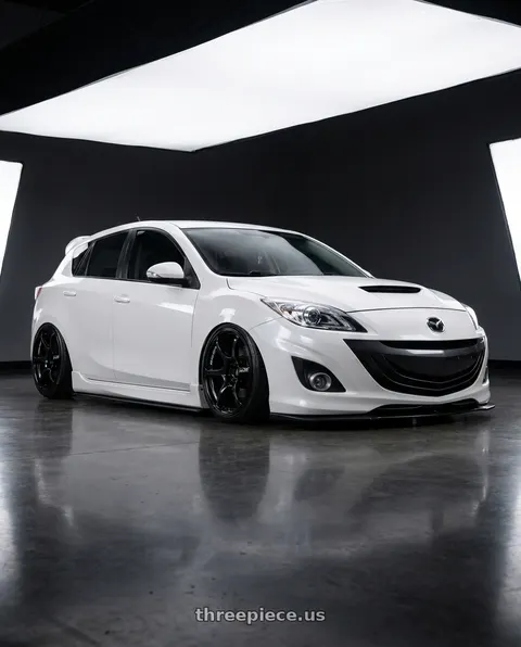 2012 Mazda 3 Mazdaspeed with Advan RGIII 5x114.3 18x10+35 Gloss Black wheels