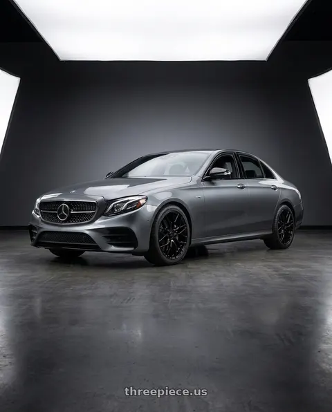 2017 Mercedes-Benz AMG E 43 with KATANA RACING KR01 5x112 18x8 +40 Glossy Black wheels