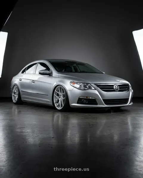 2015 Volkswagen CC with Aodhan AFF2 5x112 19x8.5+35 Gloss Silver Machined Face wheels