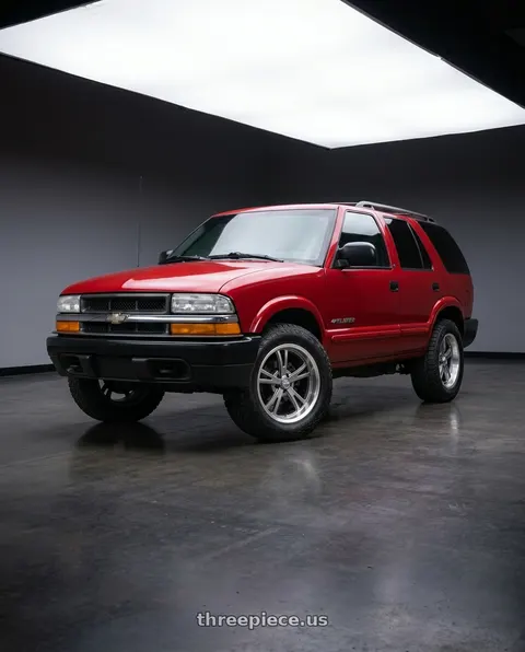 2005 Chevrolet Blazer with Ridler Type 606 5x120.65 18x8+0 Grey W/Milled Spokes & Diamond Lip wheels