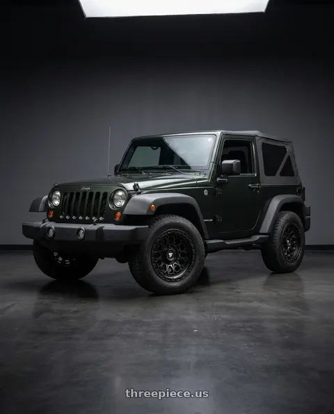 2011 Jeep Wrangler with Fittipaldi Offroad FT101SB 5x127 18x9 0 Satin Black wheels