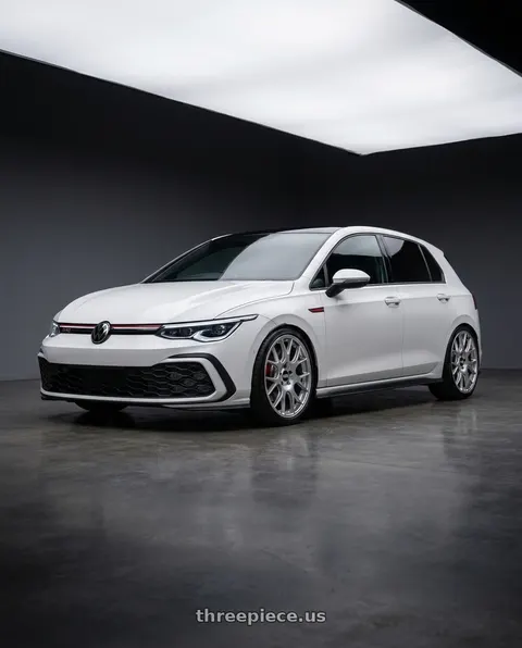2025 Volkswagen GTI with BBS CH-R 5x112 19x9.5 +45 Brilliant Silver Polished Rim Protector wheels