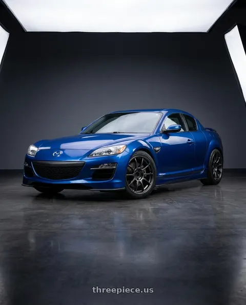 2010 Mazda RX-8 with Volk Racing ZE40 M-SPEC 5x114.3 18x10 +34 DIAMOND DARK GUNMETAL wheels