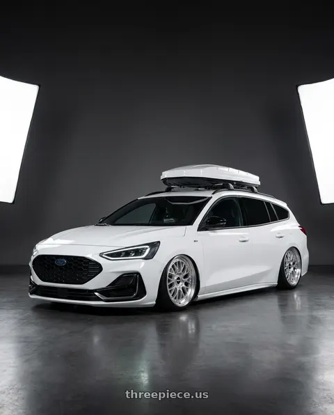 2025 ford focuswagon with Rotiform 1PC R155 LSR 5X112 19X8.5 +35 GLOSS SILVER MACHINED wheels