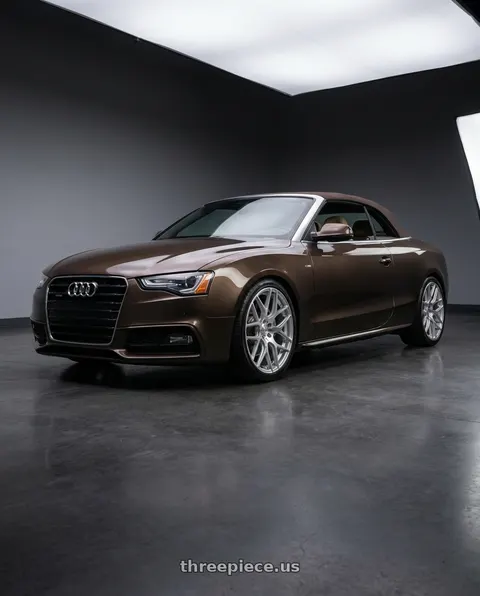 2013 Audi A5 Cabriolet with MRR GF9 5x112 20x10  +25 Silver Machine Face wheels