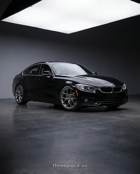 2019 BMW 430i Gran Coupe with BBS SR 5x130 18x10.0+41 Satin Himalaya Grey wheels