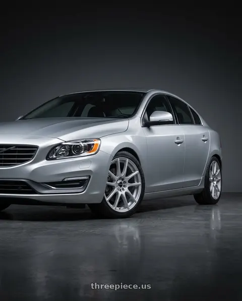 2015 Volvo S60 with Raceline 141S Mystique Silver 5X108/5x114.3 16x7 40 Gloss Silver wheels
