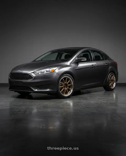 2016 Ford Focus with Vors SP2 5x108 17x8 +35 Bronze wheels