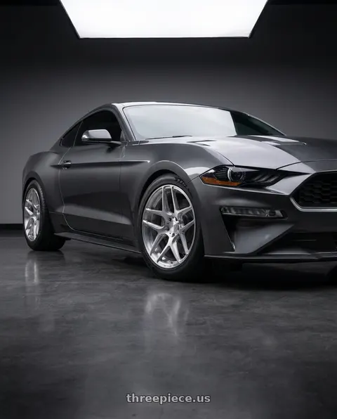 2021 Ford Mustang GT with MRR FS1 5x114.3 18x10.5  +35 Brushed Clear wheels