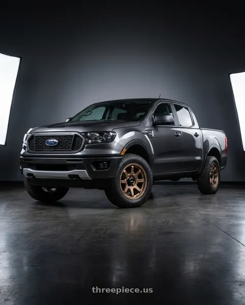 2021 Ford Ranger XL with Vision Off-Road 351 Flow 6x139.7 17x9+20 Bronze wheels