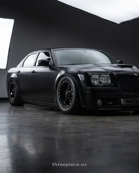 2007 Chrysler 300 with Race Star 92 Drag Star 5x115 17x10 +20 Black Single Beadlock wheels