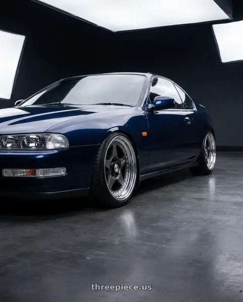 1993 Honda Prelude VTEC with Work Meister Cr01 4x114.3 15x8+20 O Disk Matte Gunmetal wheels