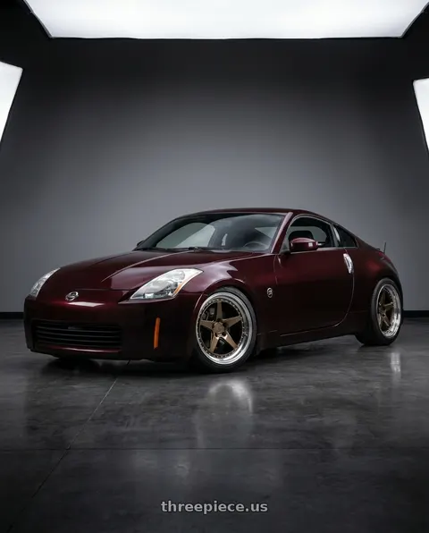 2003 Nissan 350Z with Aodhan DS05 5x114.3 18x10.5+15 Bronze w/Machined Lip wheels