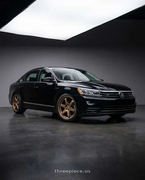 2017 Volkswagen Passat R-Line with 9six9 SIX-1 5x112 19X8.5 +35 Matte Bronze wheels