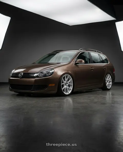 2011 Volkswagen Golf with Rotiform RC199 KPR 5X112 19x8.5 +45 SILVER wheels