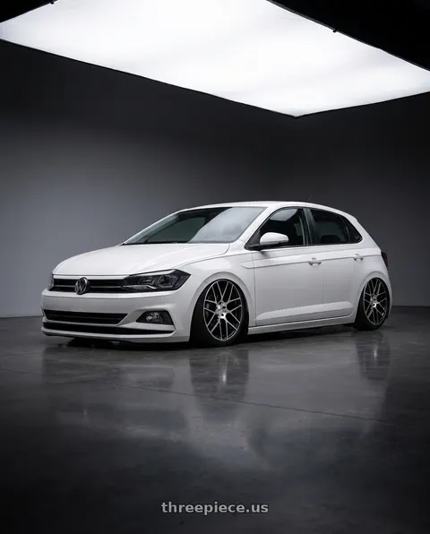 2015 Volkswagen GTI S with TSW TW002 LASARTHE 5X112 17x8 +45 GLOSS BLACK MACHINED wheels