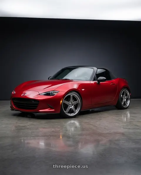 2016 Mazda MX-5 Miata with Enkei EV5 4x100/114.3 17x7+38 Hyper Black wheels