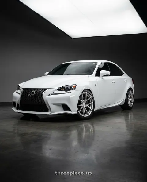 2016 Lexus IS350 with Aodhan AFF7 5x114.3 18x9.5+35 Gloss Silver Machined Face wheels