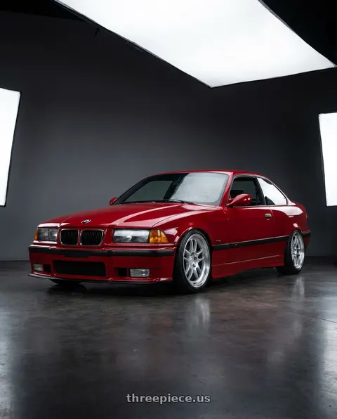 1996 BMW M3 with Aodhan AH02 5x120 18x8.5+35 Silver w/ Machined Lip wheels