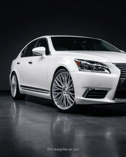 2016 Lexus LS460 with Brada FR100 5x120 21x9 +25 Diamond Silver wheels