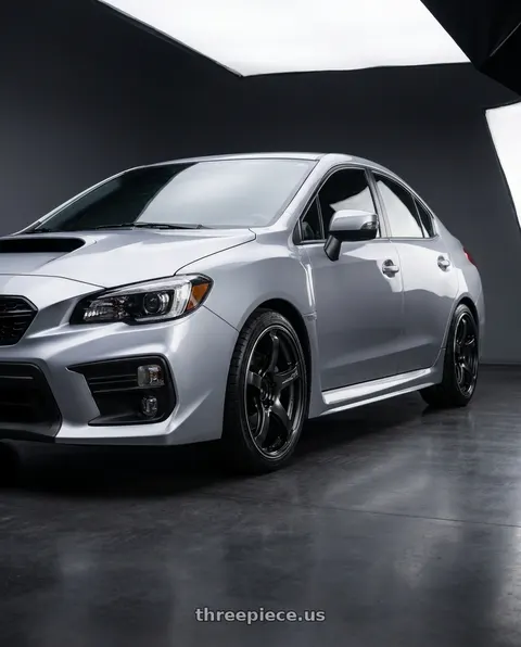 2018 Subaru WRX with Advan Racing TC4 5x114.3 18x8.5 +38 BLACK GUNMETALLIC & RING wheels