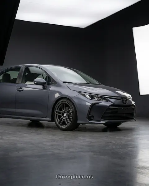 2025 Toyota Corolla with Niche 1PC M105 NR6 5X100/5X114.3 18X8 +40 MATTE GUN METAL wheels