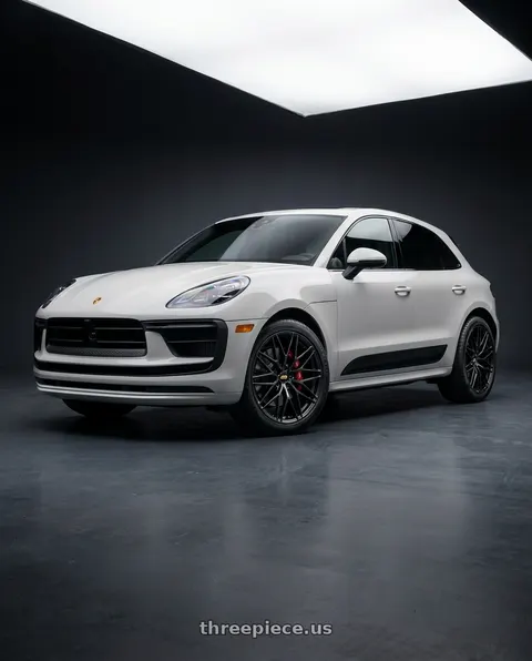 2022 Porsche Macan GTS with BBS RE-V7 5x112 21x10.5 +15 Gloss Diamond Black wheels