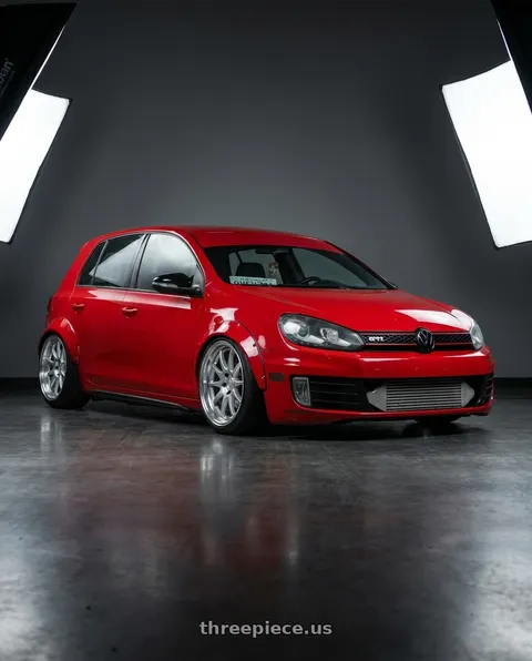 2012 Volkswagen Golf with Aodhan DS02 5x114.3 18x10.5+15 Silver w/Machined Face wheels