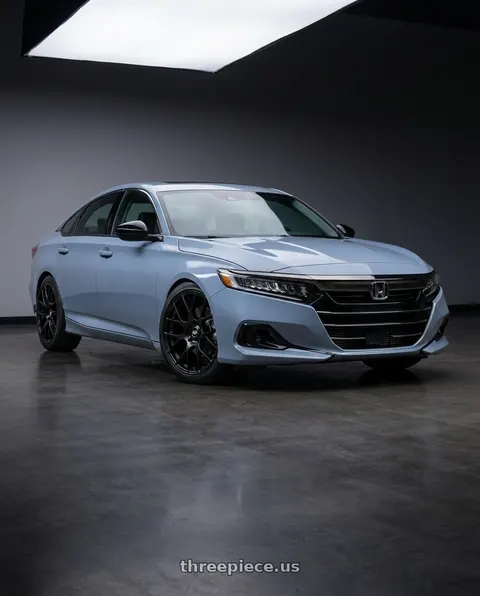2021 Honda Accord EX-L with Enkei Raijin 5x114.3 18x9.5+35 Black wheels