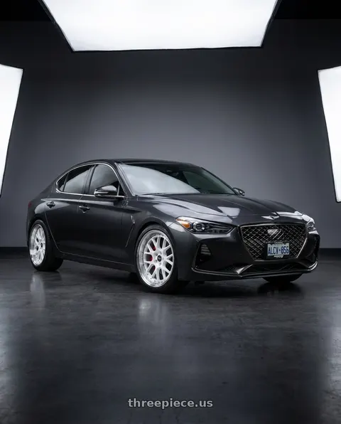 2019 Genesis G70 with ESR Wheels CS SERIES CS11 5x100 18x8.5 +30 Gloss White wheels