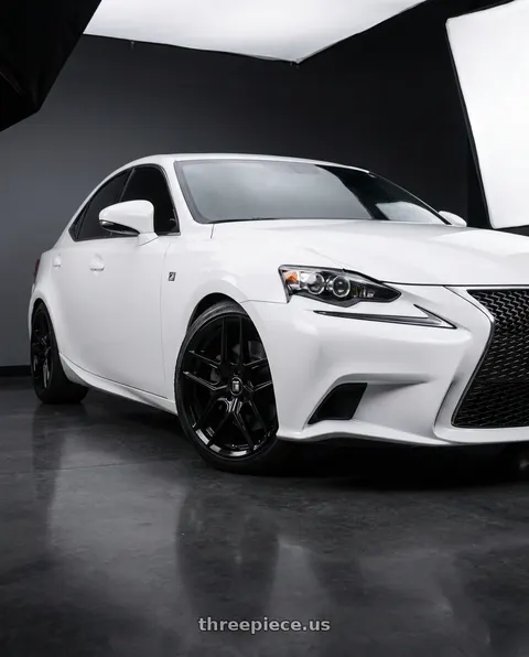 2016 Lexus IS200t F Sport with TOUREN TR79 3279 GLOSS BLACK 18x8 -114 .3 35mm 66.1mm wheels