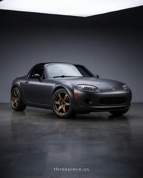 2007 Mazda Miata MX-5 with Volk Racing TE37 Saga S-Plus 5x114.3 18x8.0+45 Bronze wheels