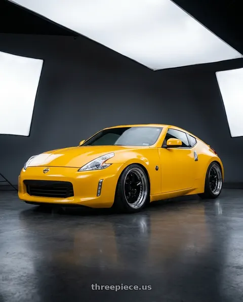 2017 Nissan 370Z with Work Meister S1 3P 5x114.3 19x9.5+31 L Disk Black wheels