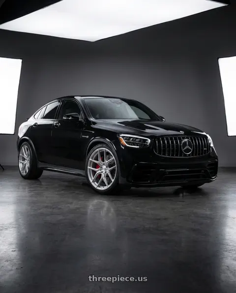2021 mercedes glc63s with MV Forged MVF5 5x112 21x9 +30 Diamond Silver wheels