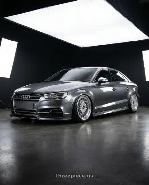 2015 Audi S3 with BBS Super 5x112 19x10 +40 Diamond Silver wheels