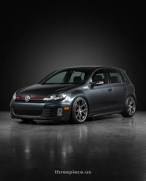 2013 Volkswagen GTI with Aodhan AH-11 5x120 18x8.5+35 Hyper Black wheels