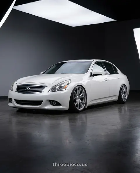 2012 INFINITI G37 with Ssr Gtv03 5x114.3 19x8.5+38  GLARE SILVER wheels