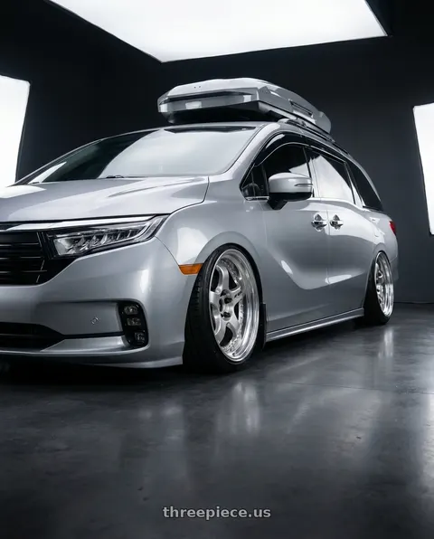 2024 Honda Odyssey with Work Meister S1 3P 5x120 18x7.5+37 O Disk Bright Buff Finish wheels