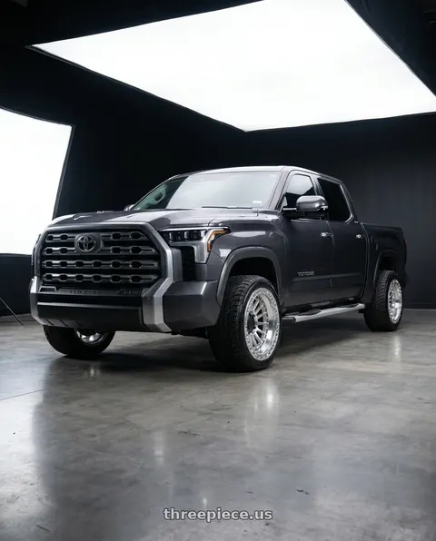 2023 Toyota Tundra with LOCK OFFROAD MOJAVE 8x170 17x9 +1 Machine With Clear Coat wheels